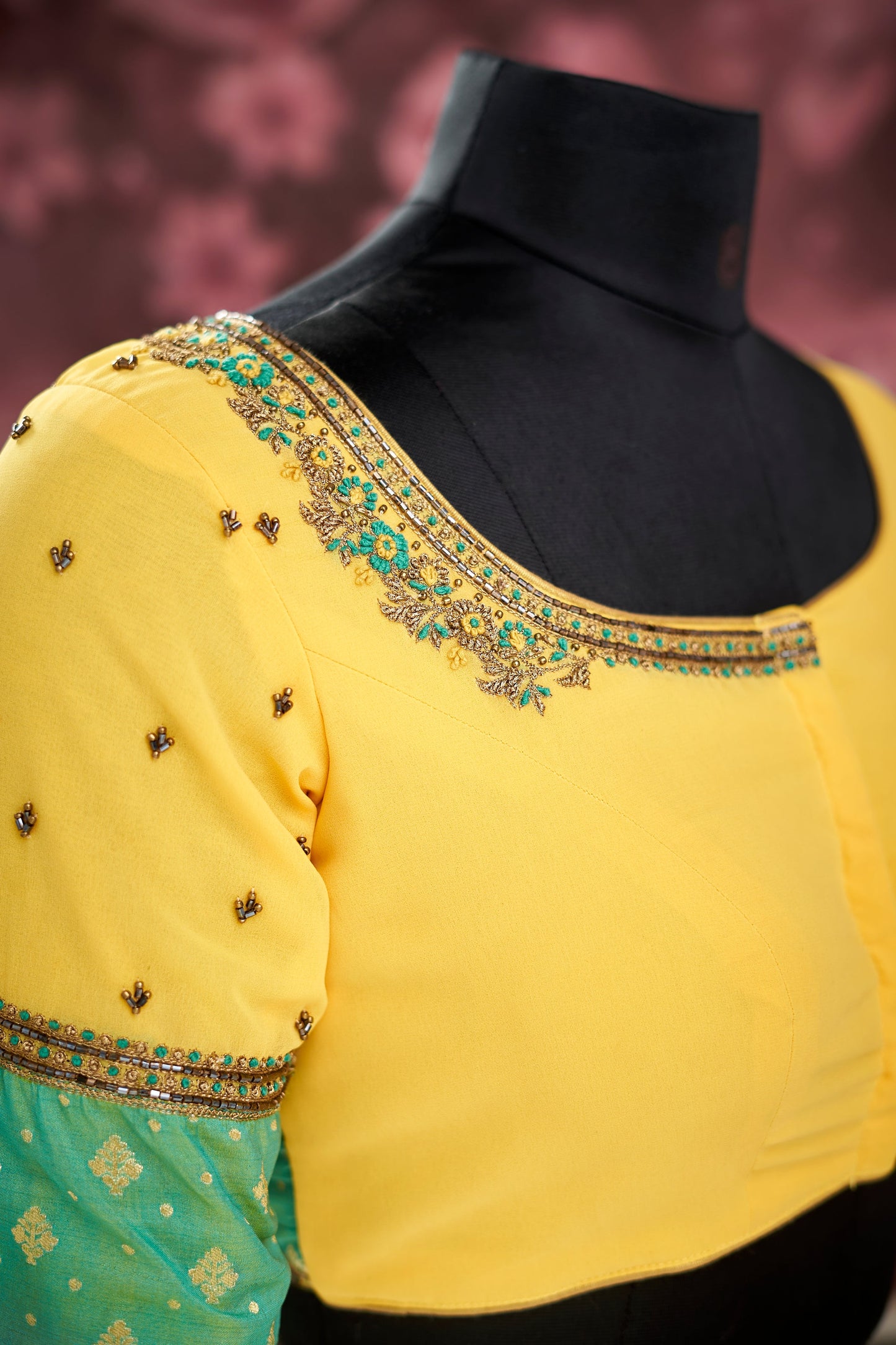 Yellow Unstitched fabric