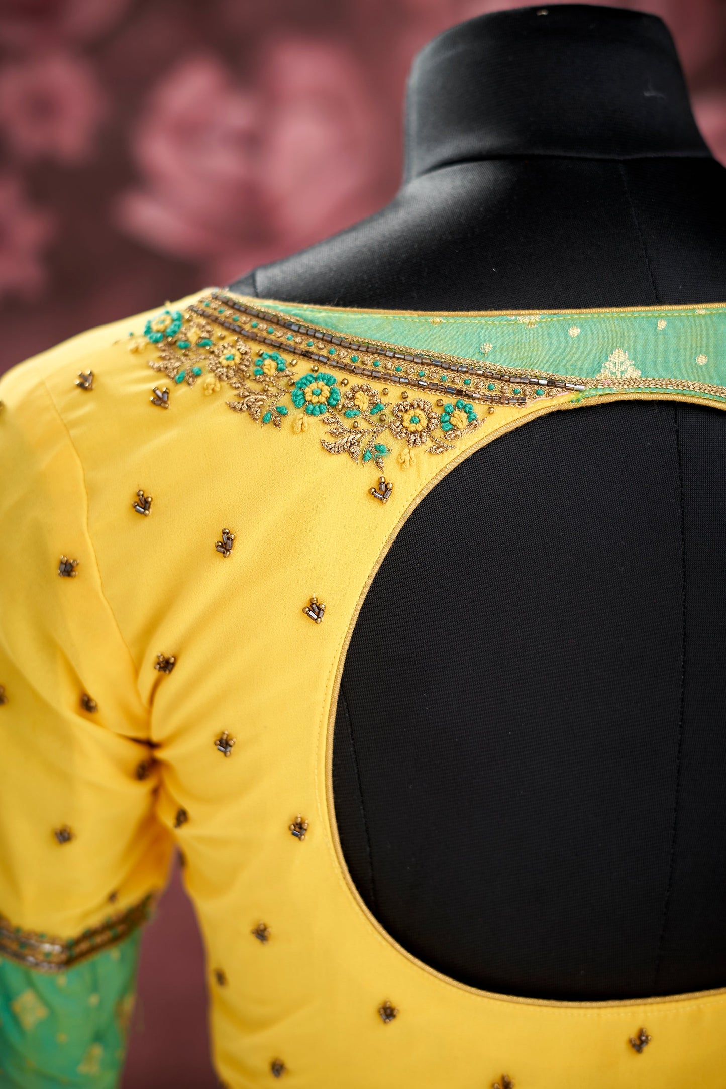 Yellow Unstitched fabric