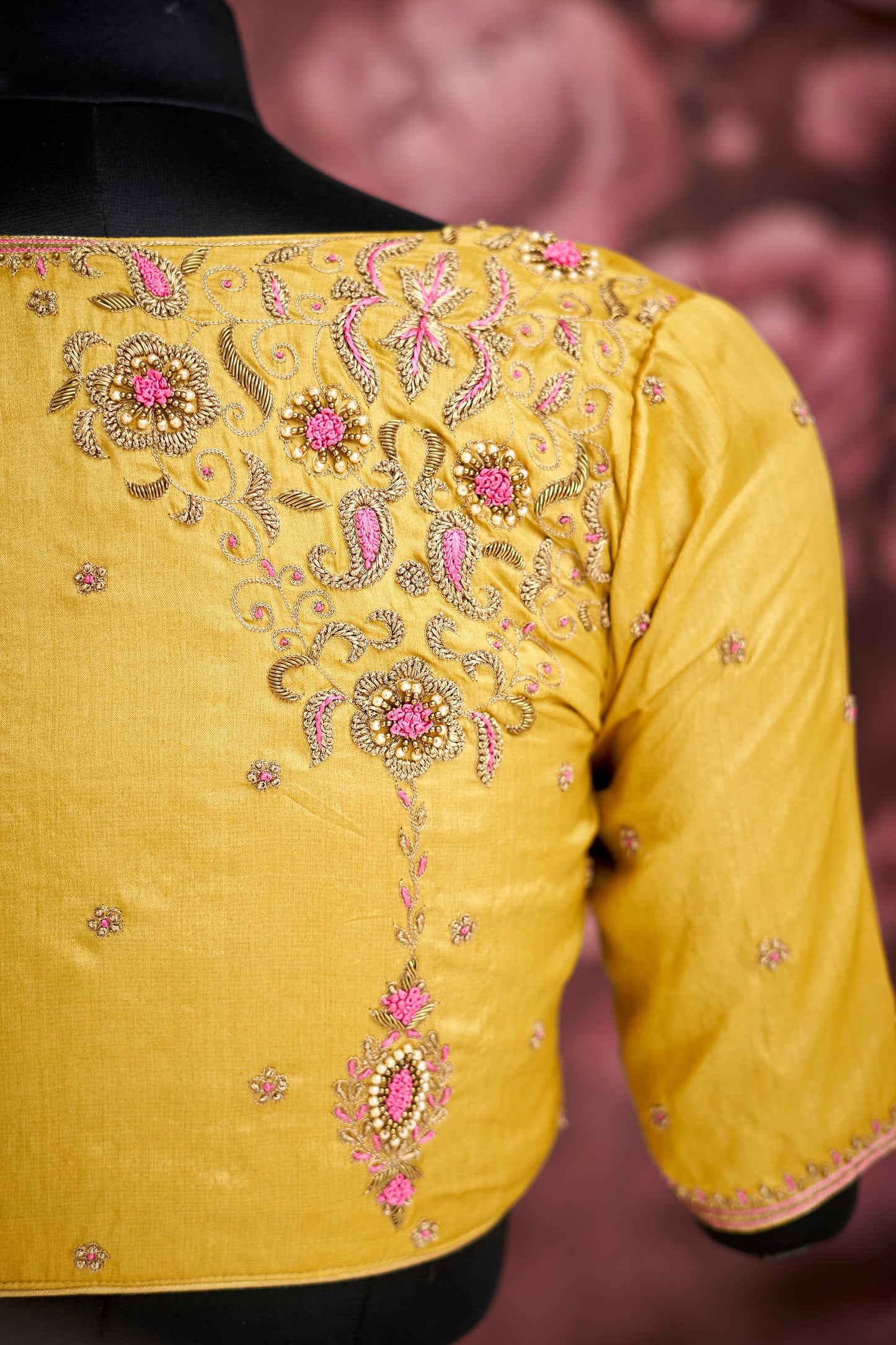 Mustard Yellow Unstitched fabric