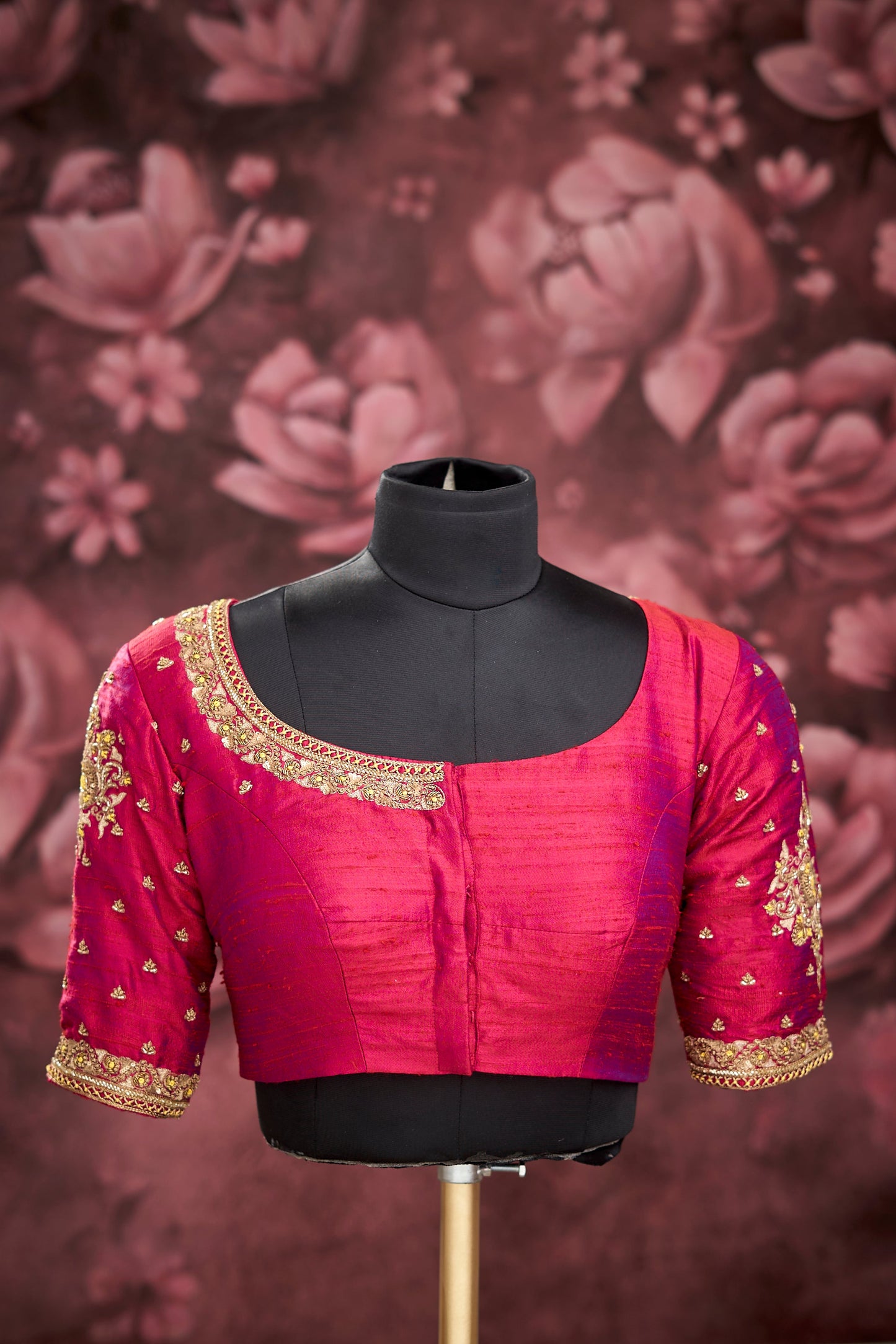 Dark Pink heavy work blouse