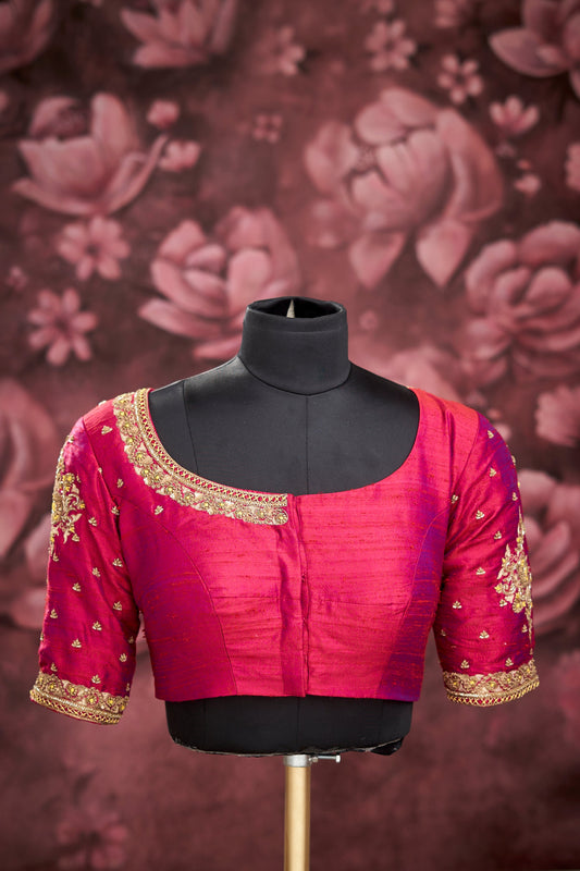 Dark Pink heavy work blouse
