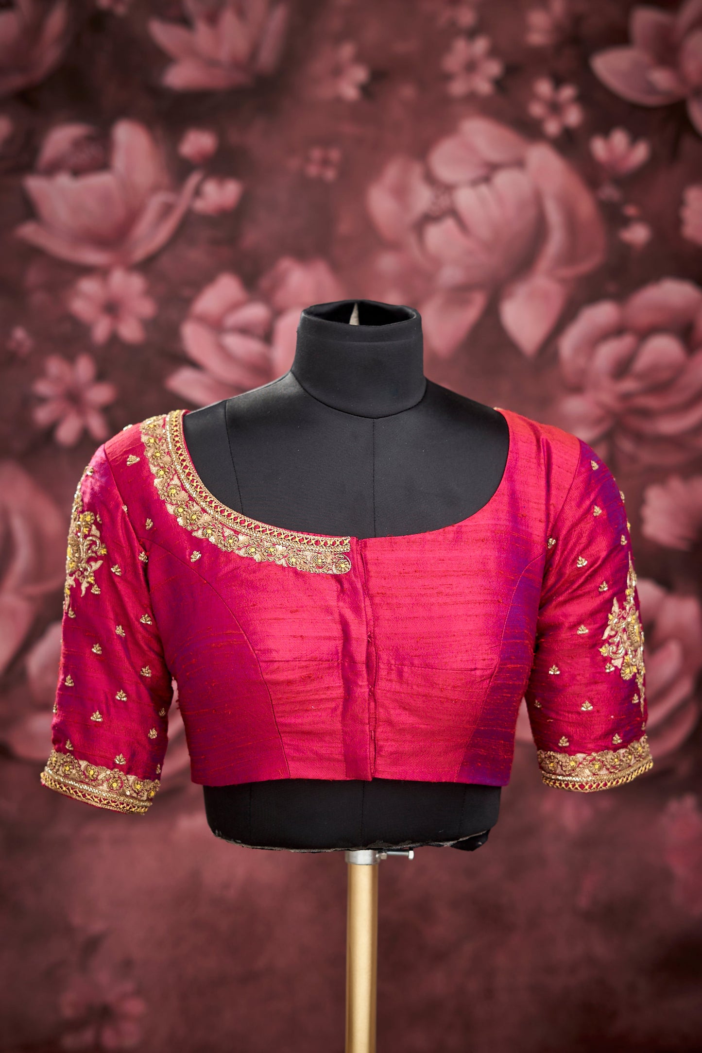 Dark Pink heavy work blouse