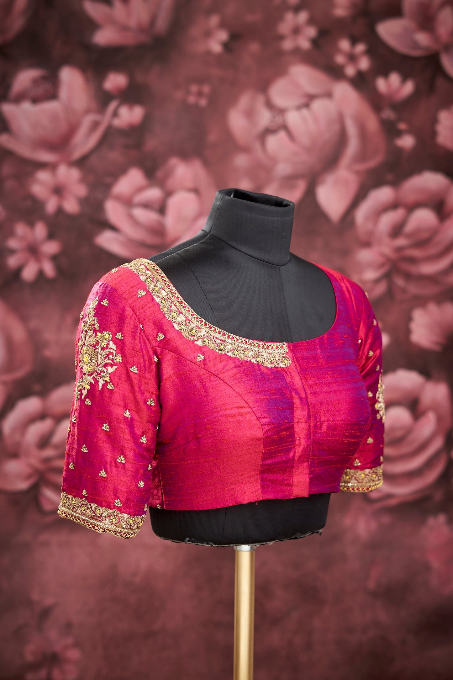Dark Pink heavy work blouse