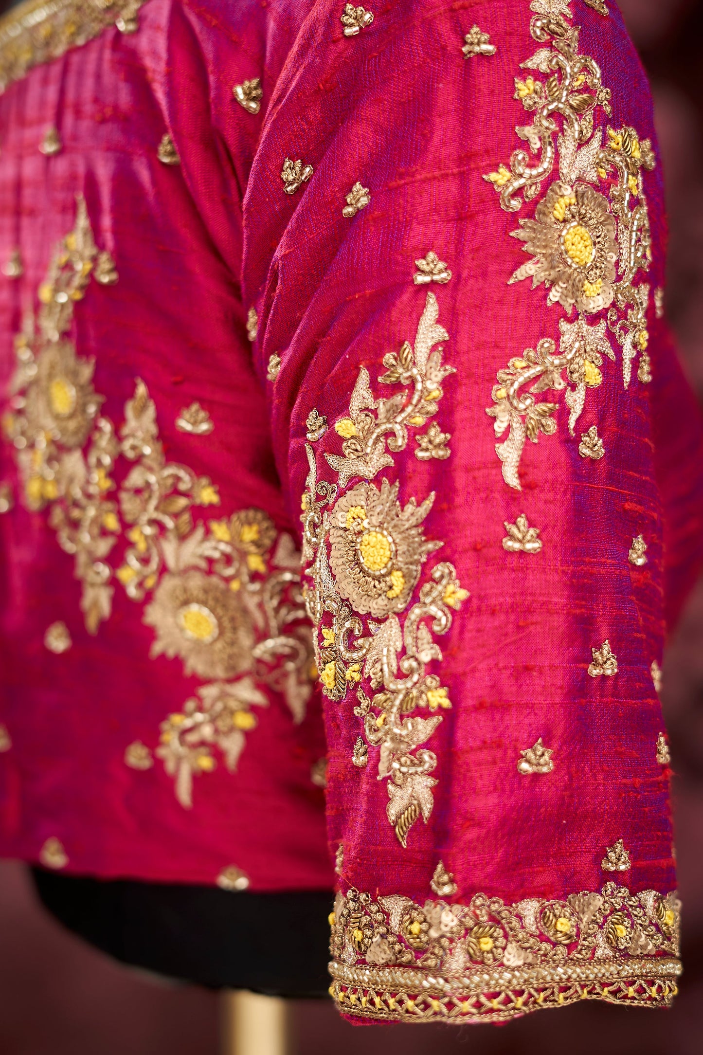 Dark Pink heavy work blouse