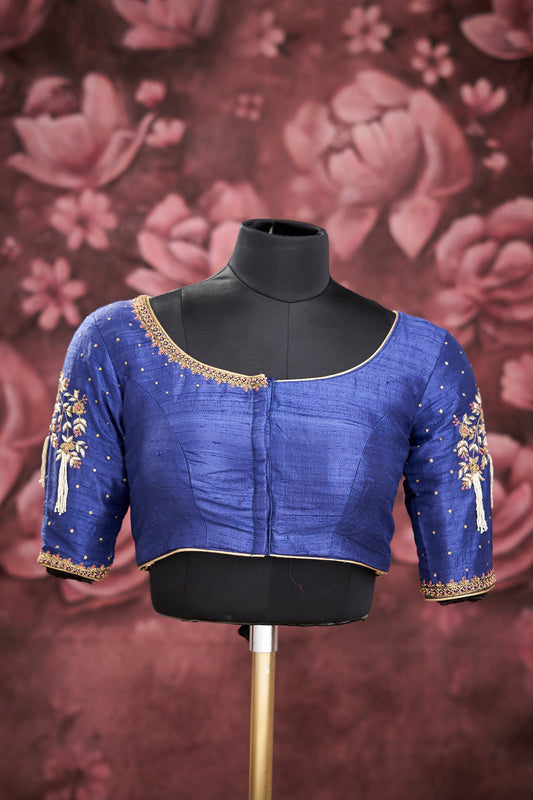 Royal Blue heavy work blouse