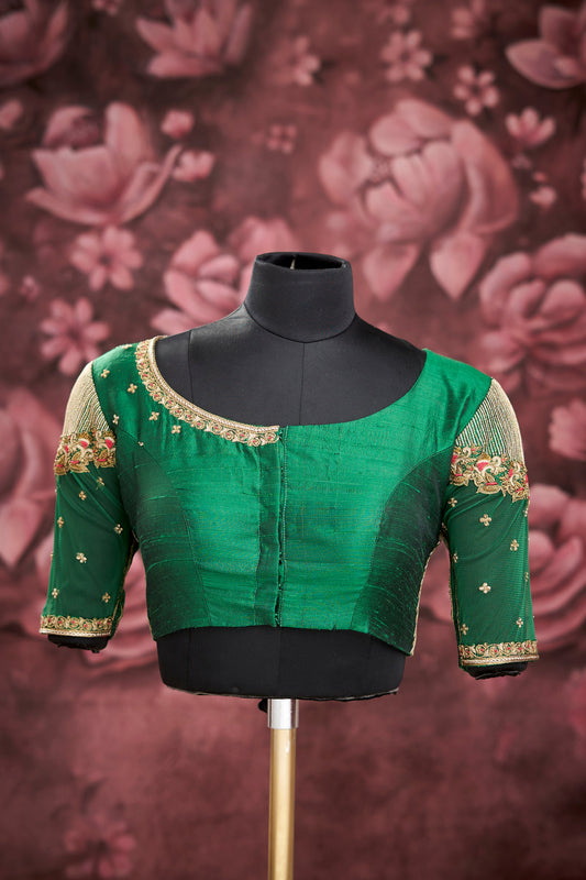 Leaf Green heavy work blouse