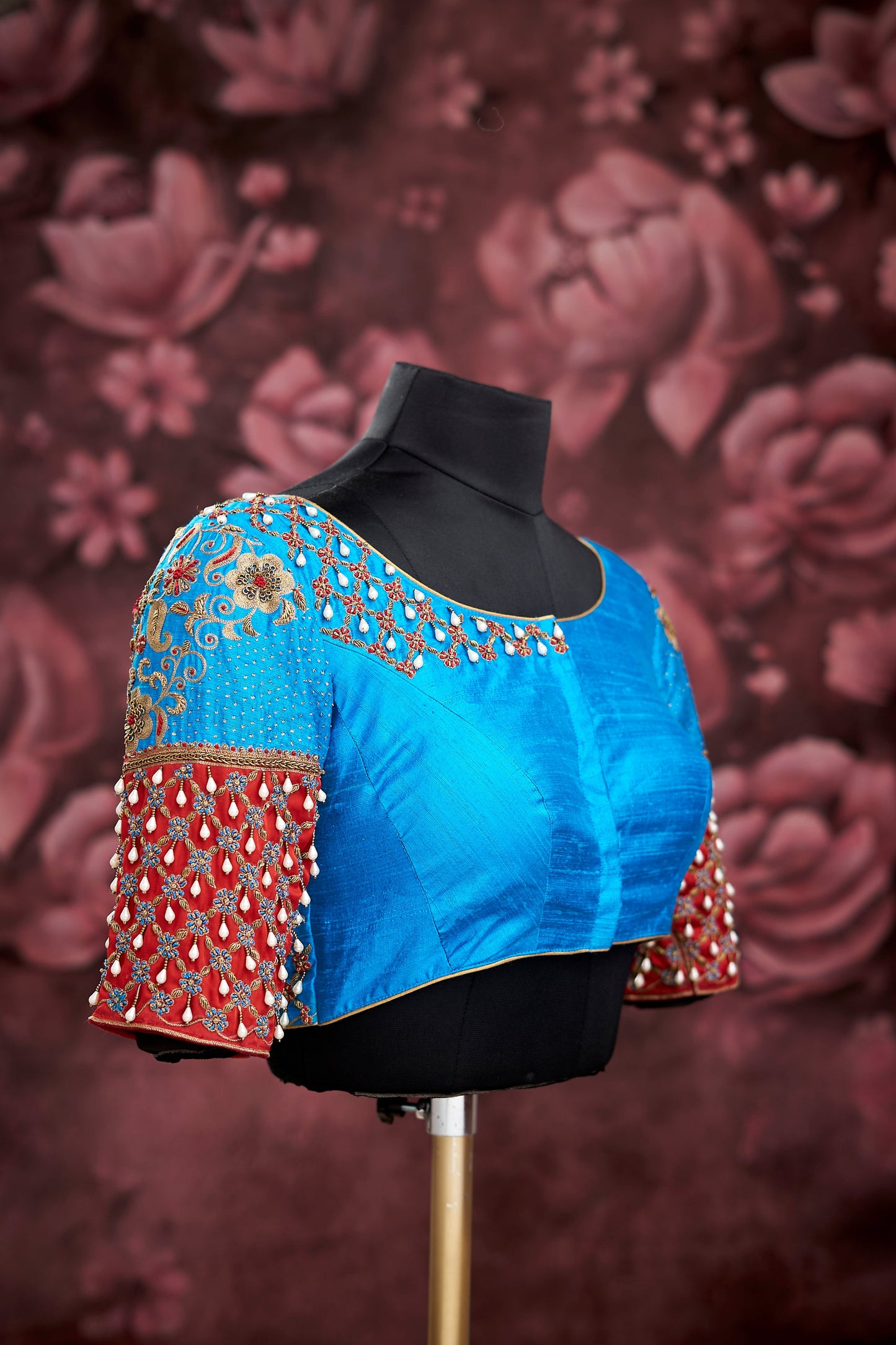 Bright Blue heavy work blouse