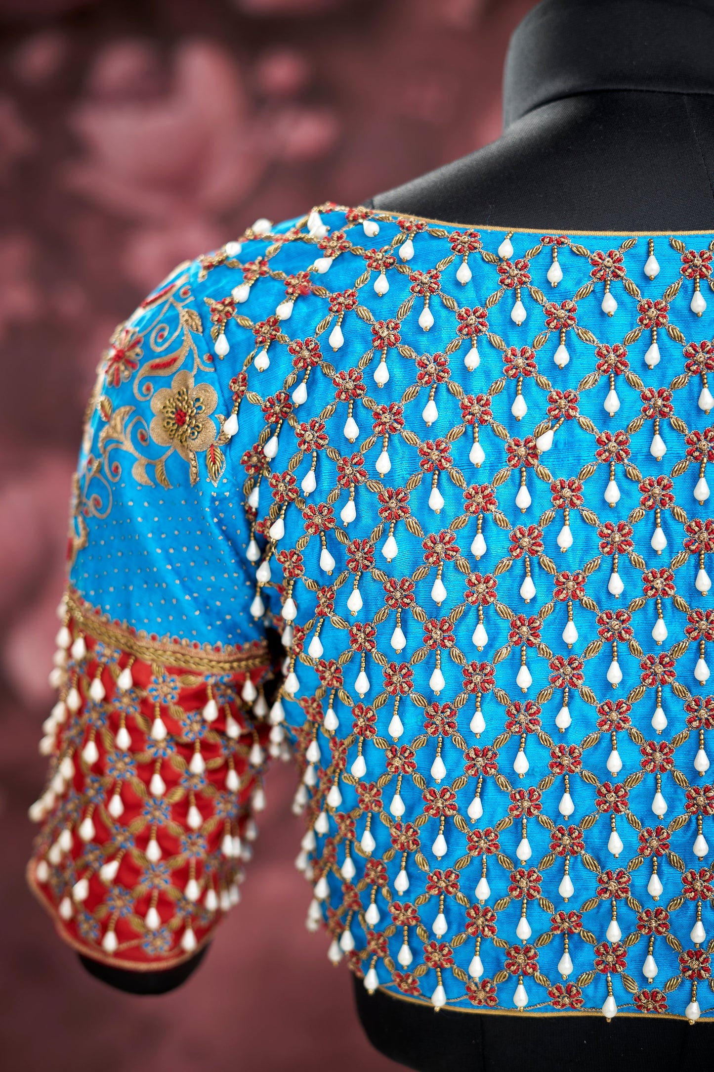 Bright Blue heavy work blouse