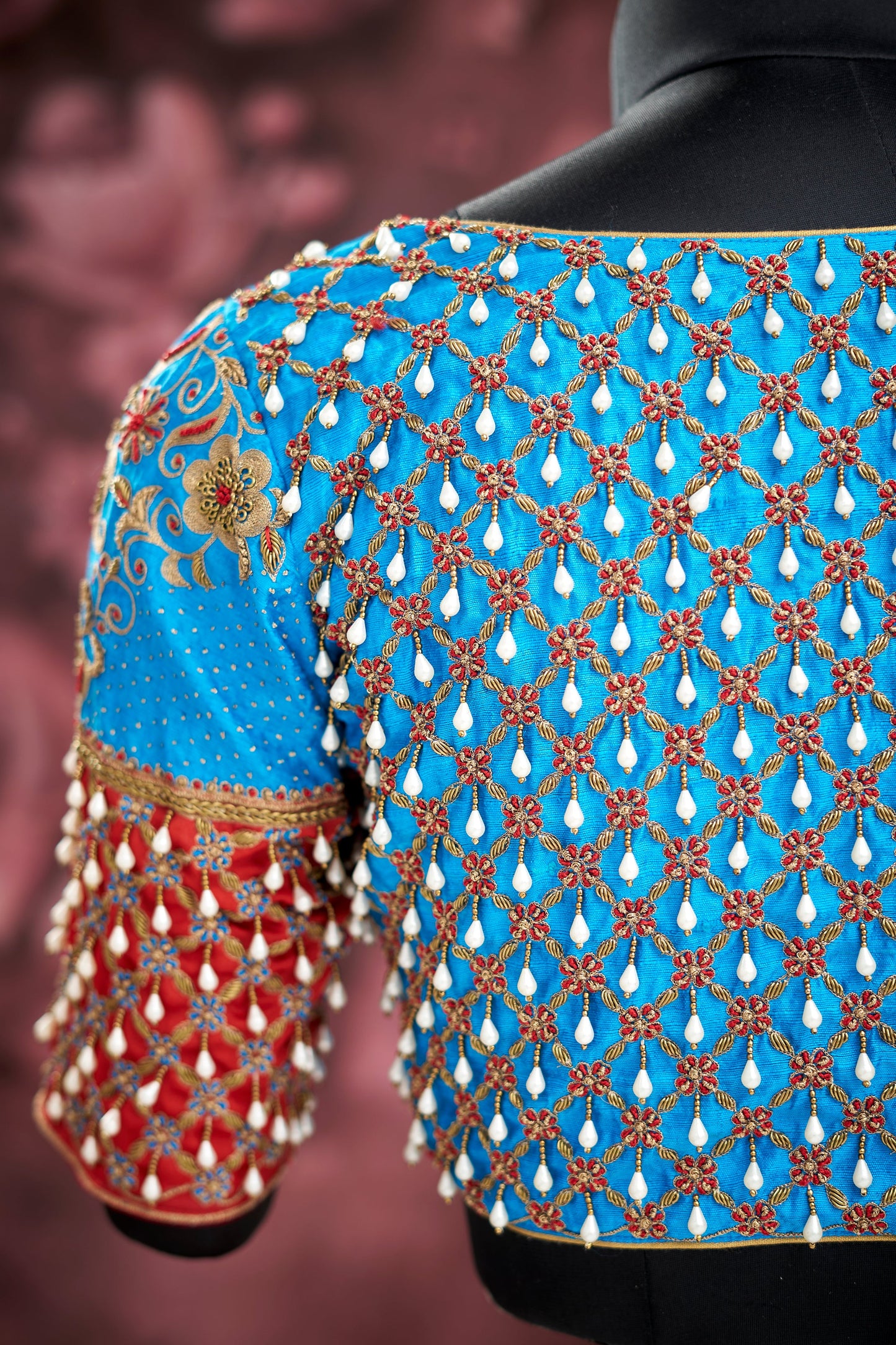 Bright Blue heavy work blouse