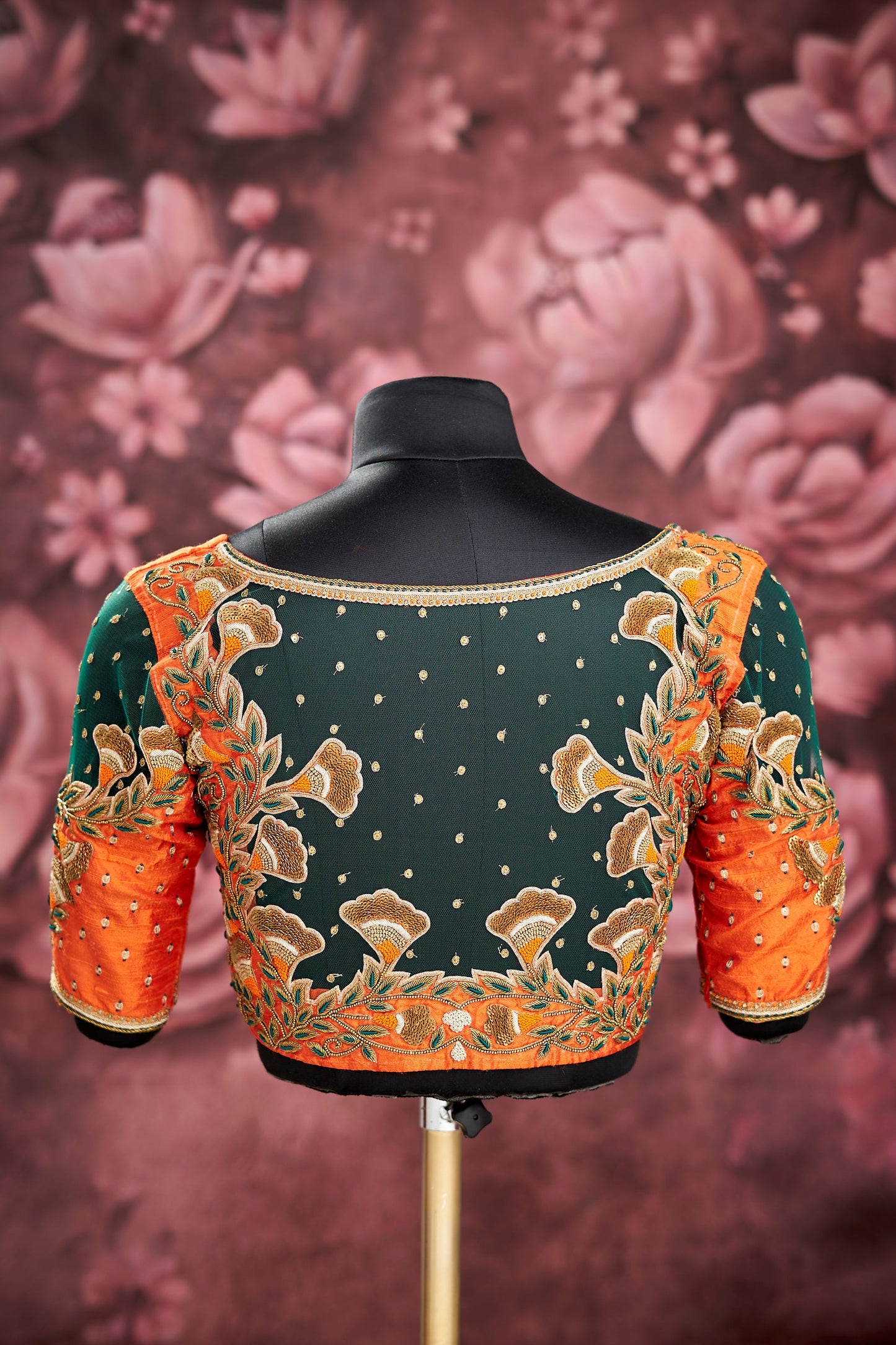 Orange heavy work blouse