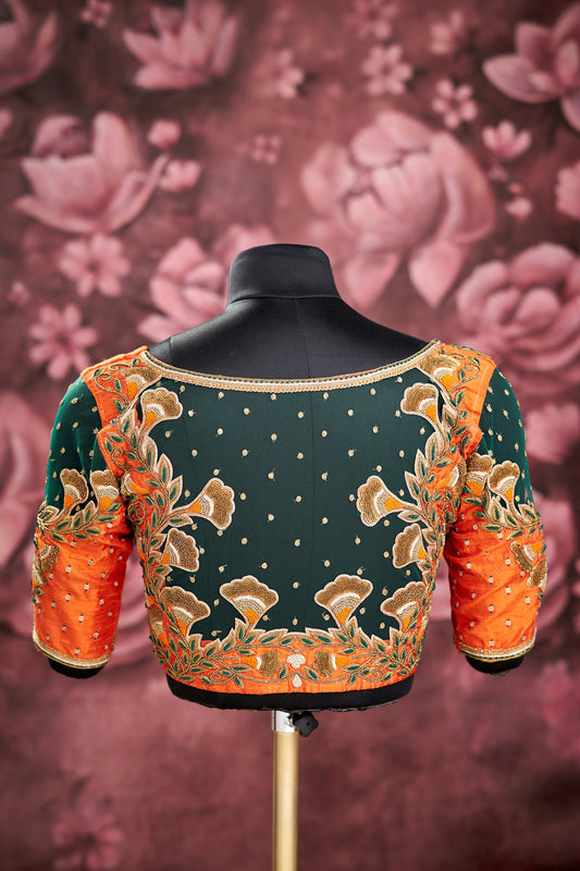 Orange heavy work blouse