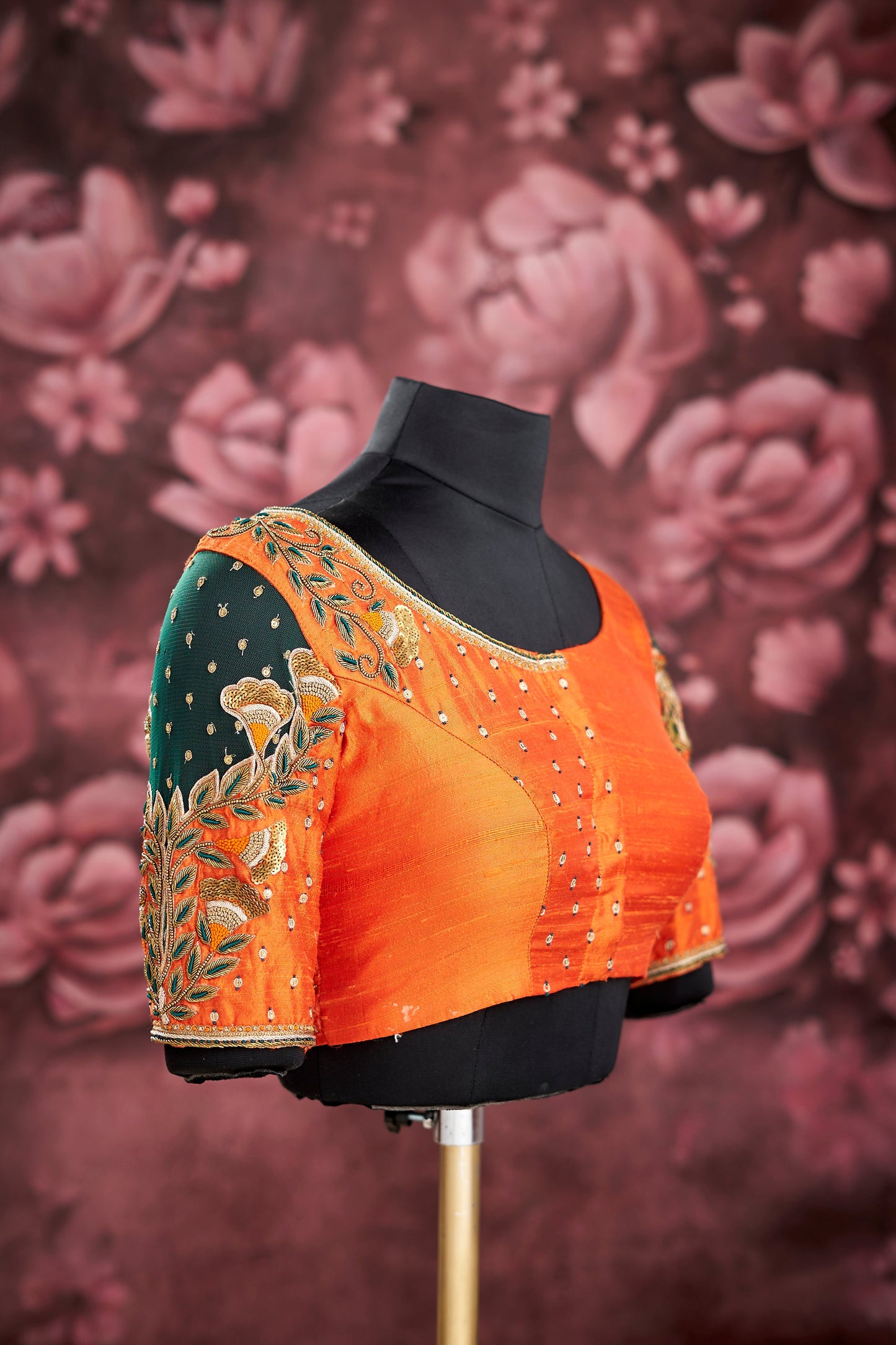 Orange heavy work blouse