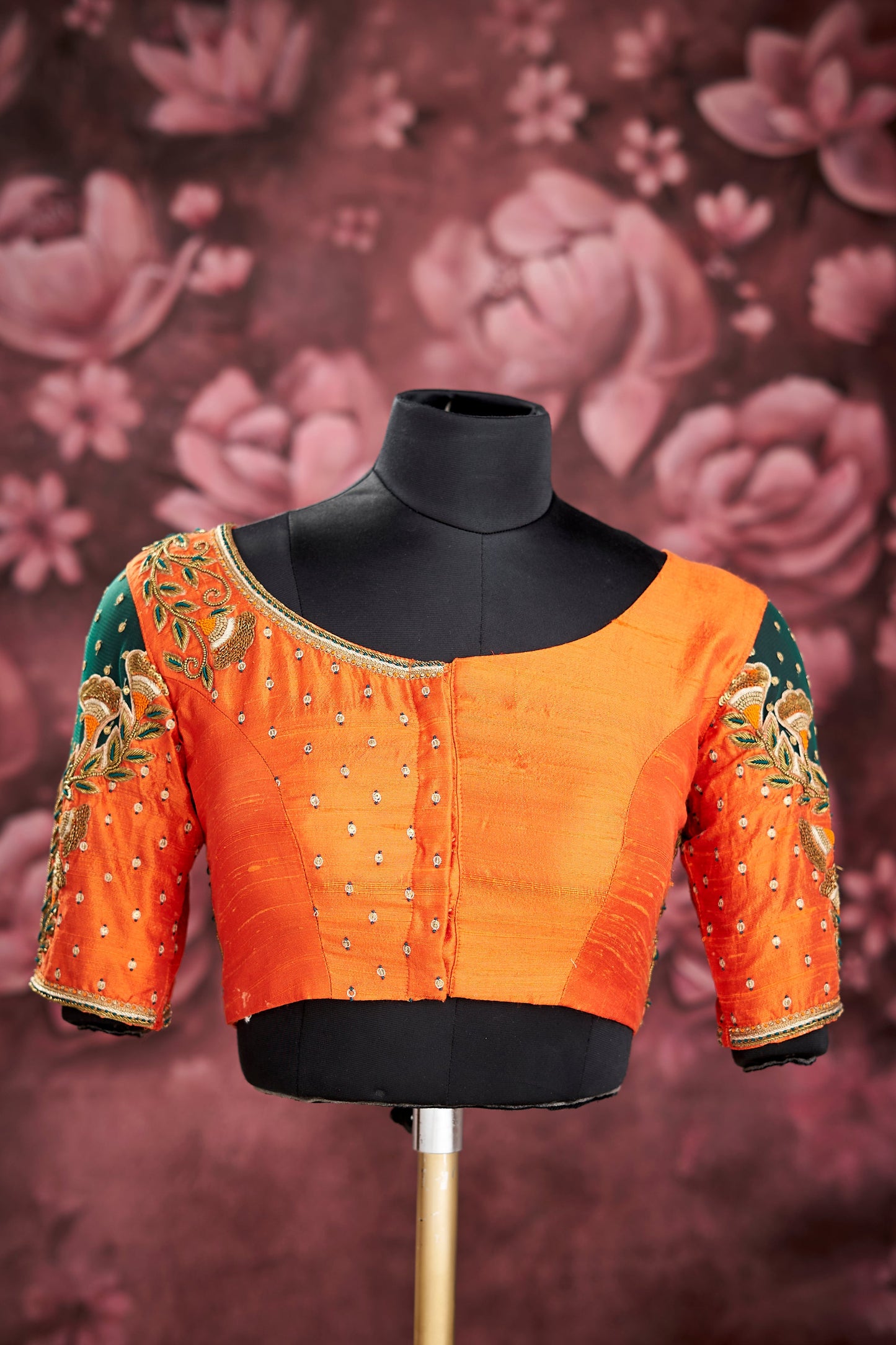 Orange heavy work blouse