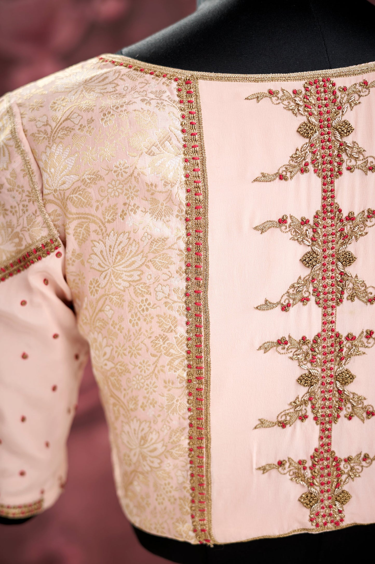 Peach heavy work blouse