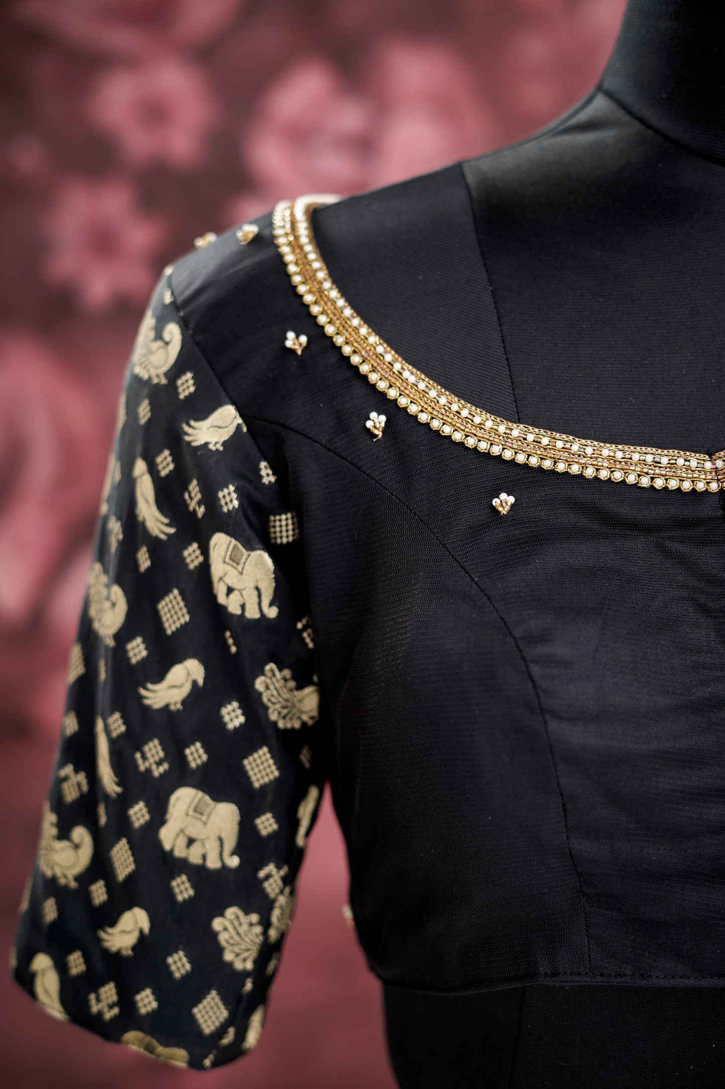 Black Net with Brocade