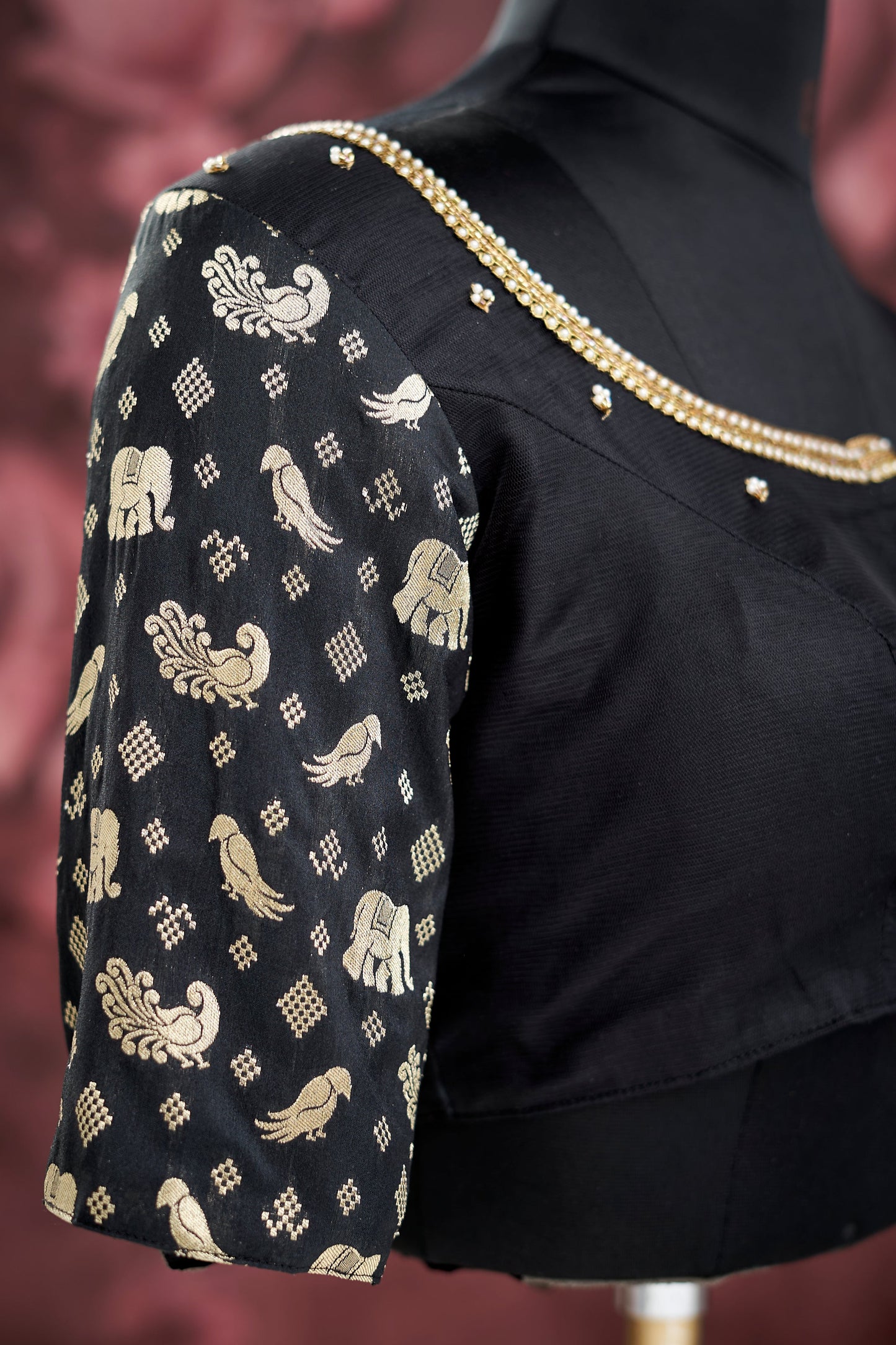 Black Net with Brocade