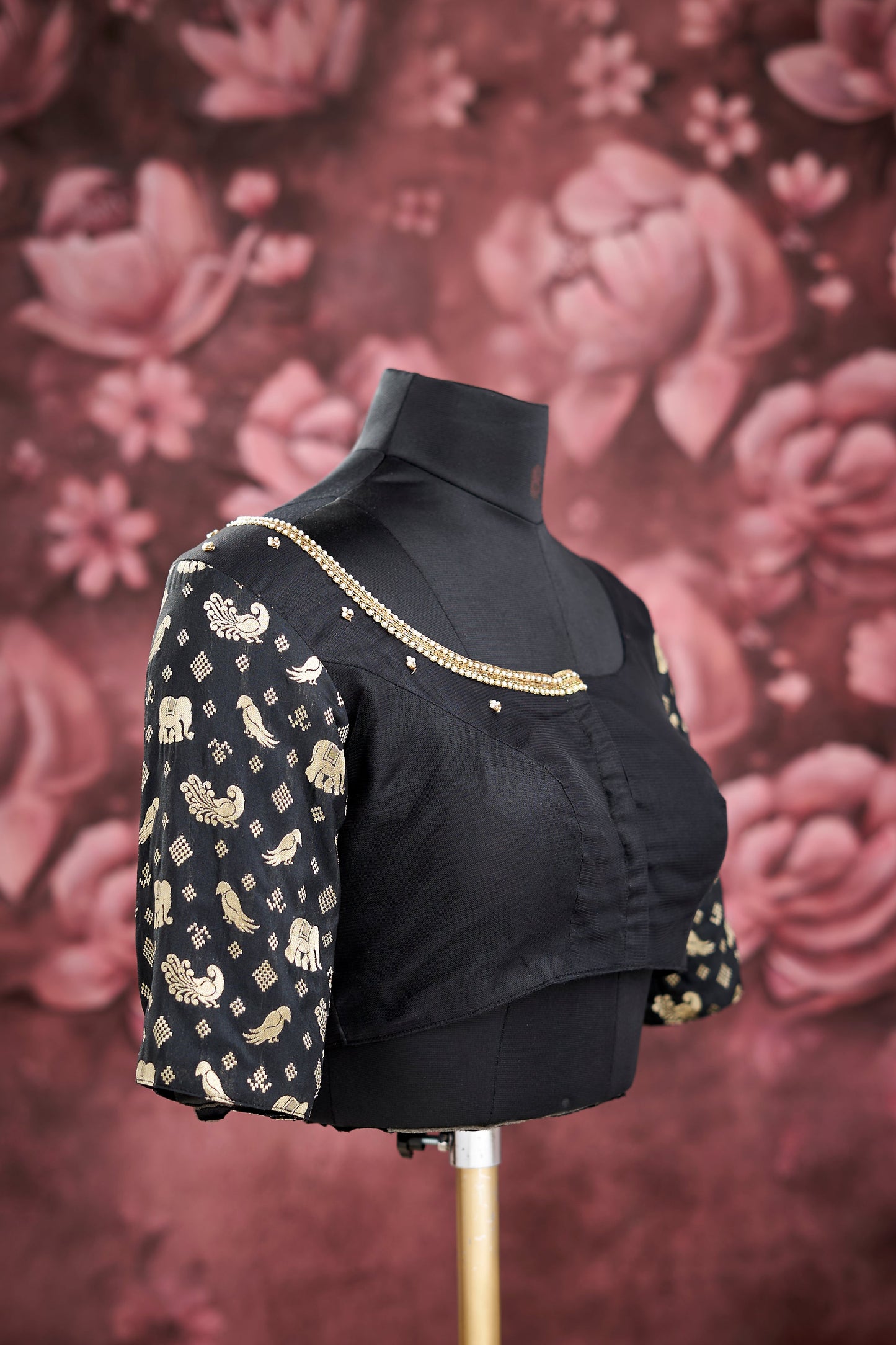 Black Net with Brocade