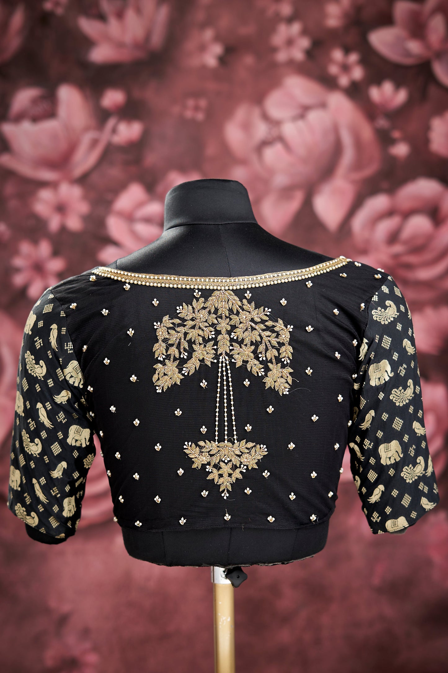 Black Net with Brocade