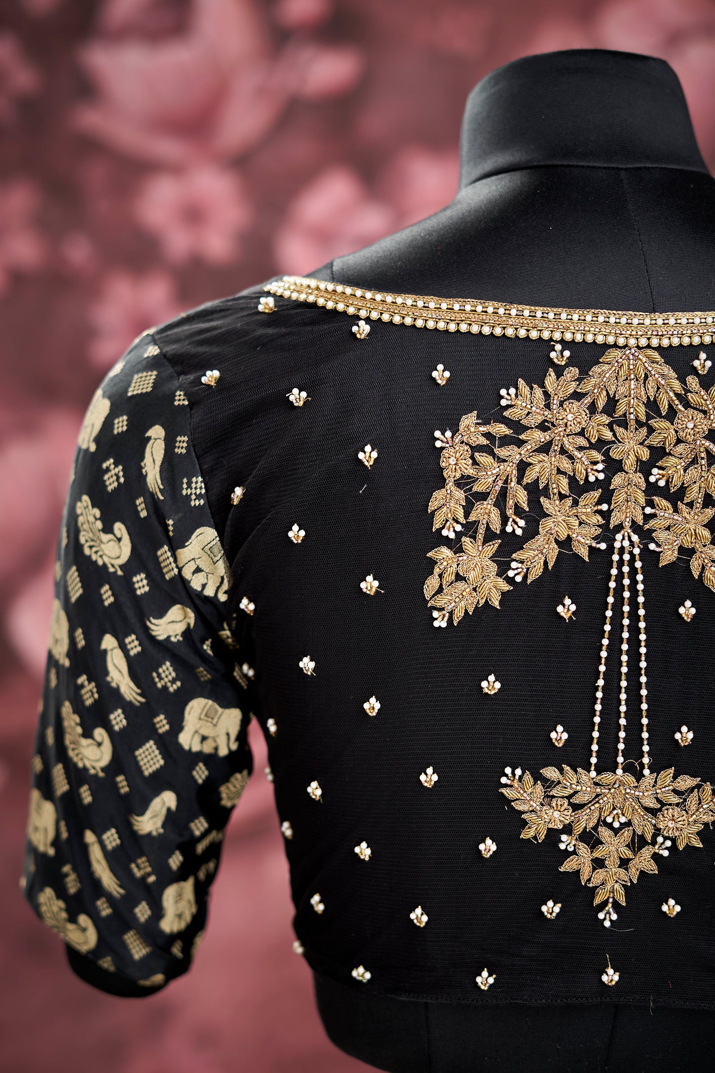 Black Net with Brocade