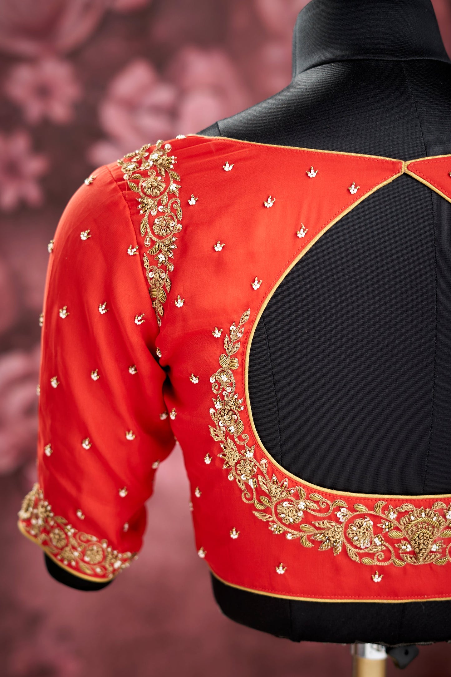 Red Unstitched fabric