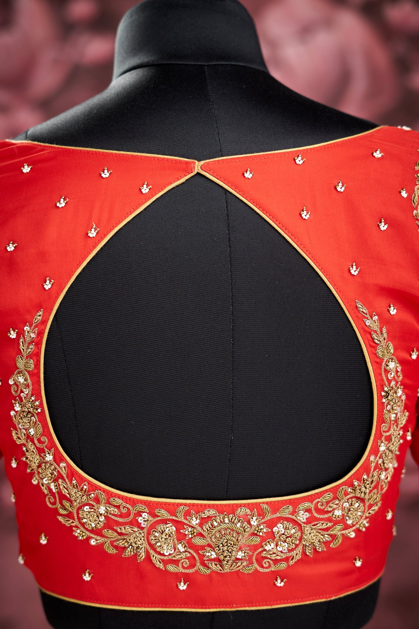 Red Unstitched fabric