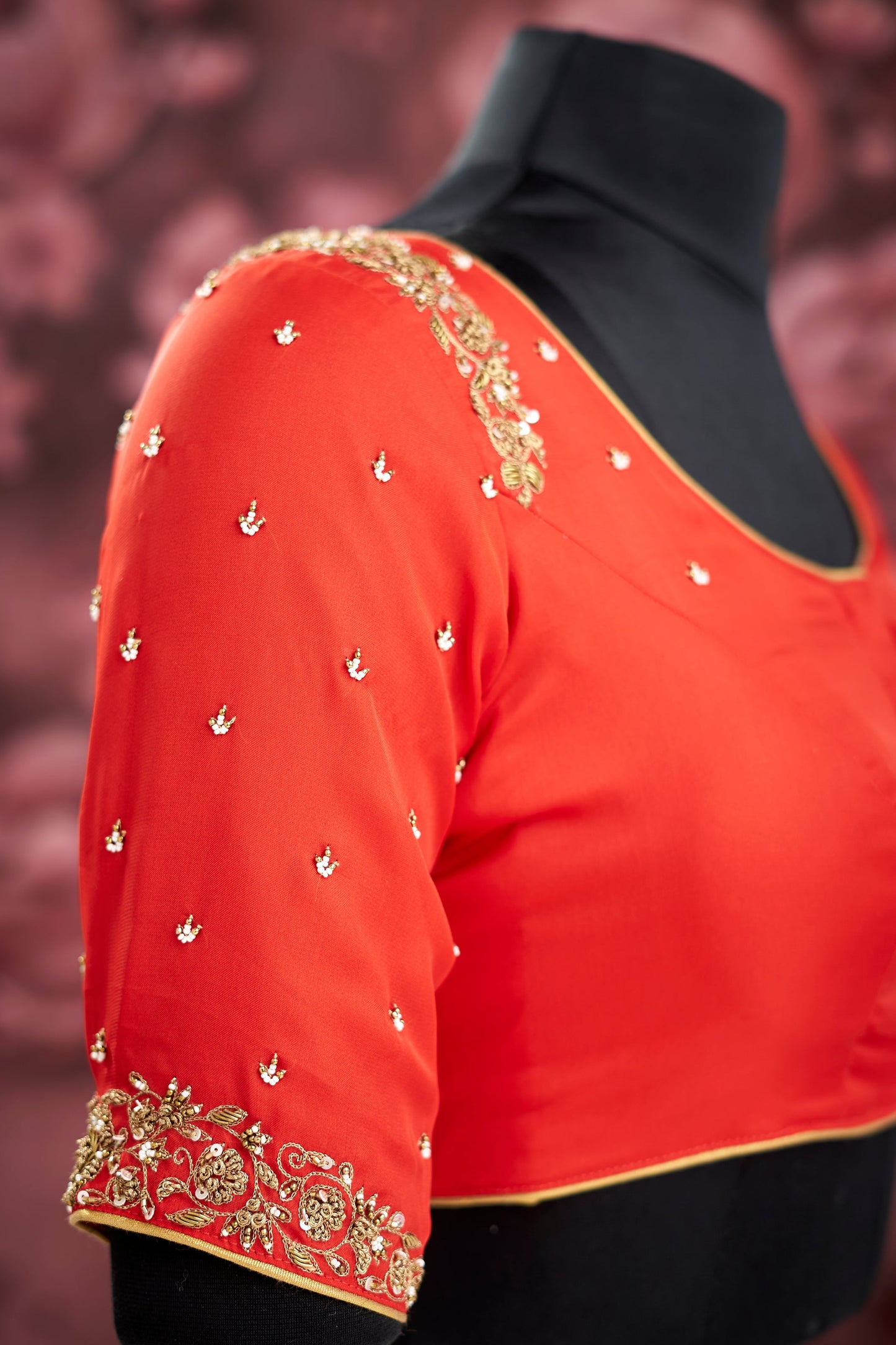 Red Unstitched fabric