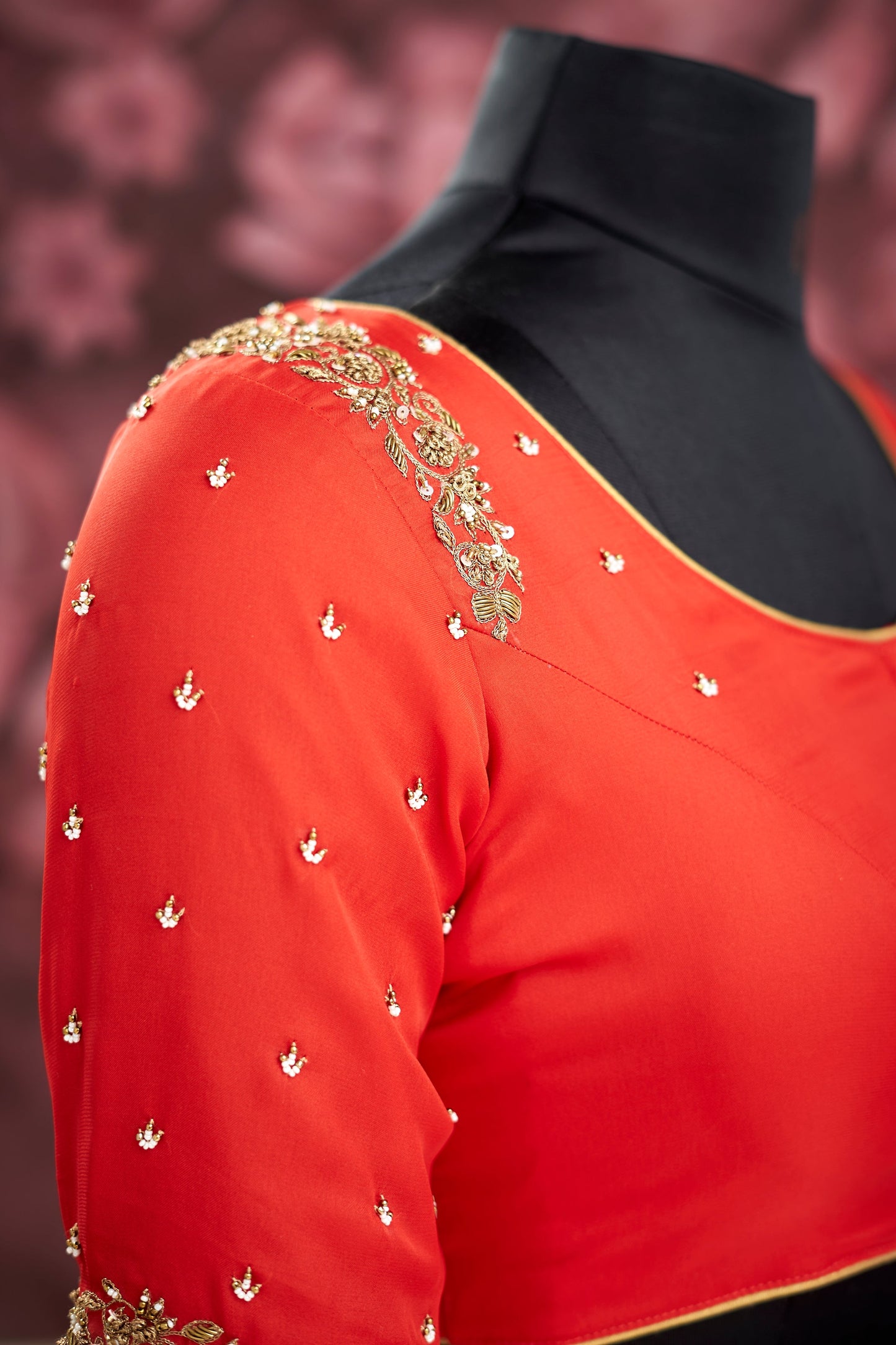 Red Unstitched fabric