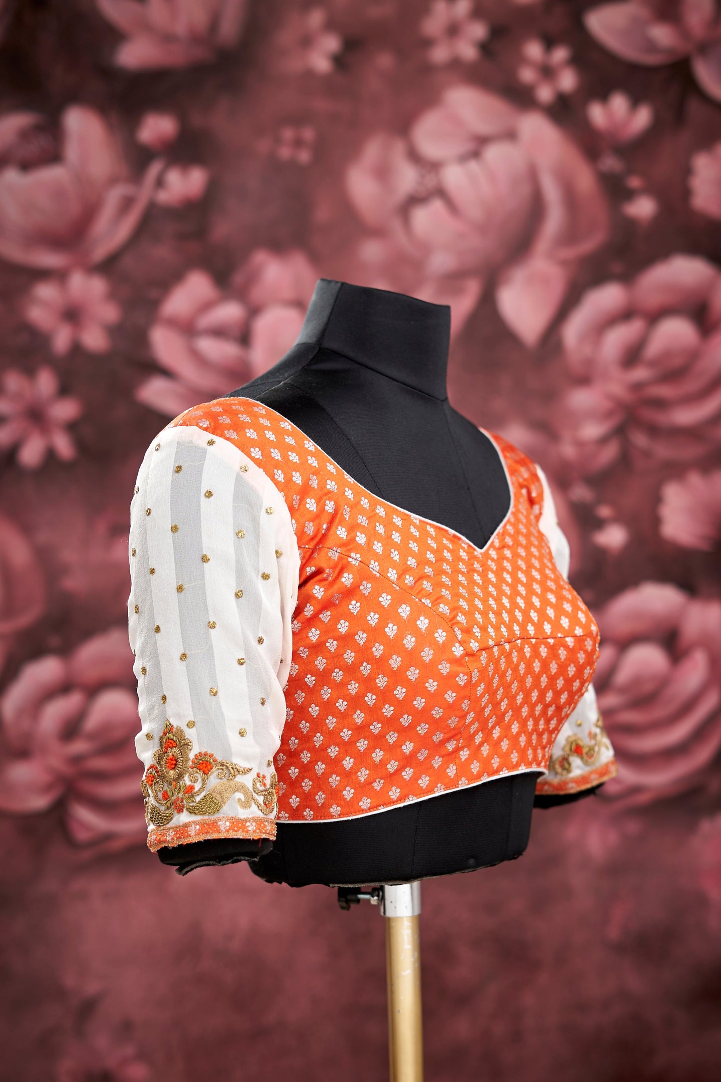 Orange Unstitched fabric
