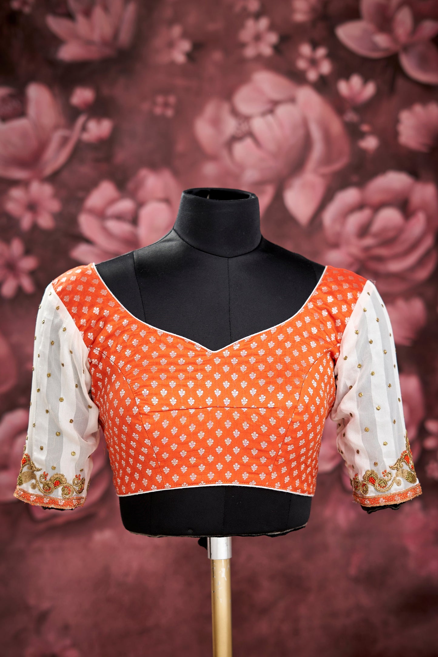 Orange Unstitched fabric