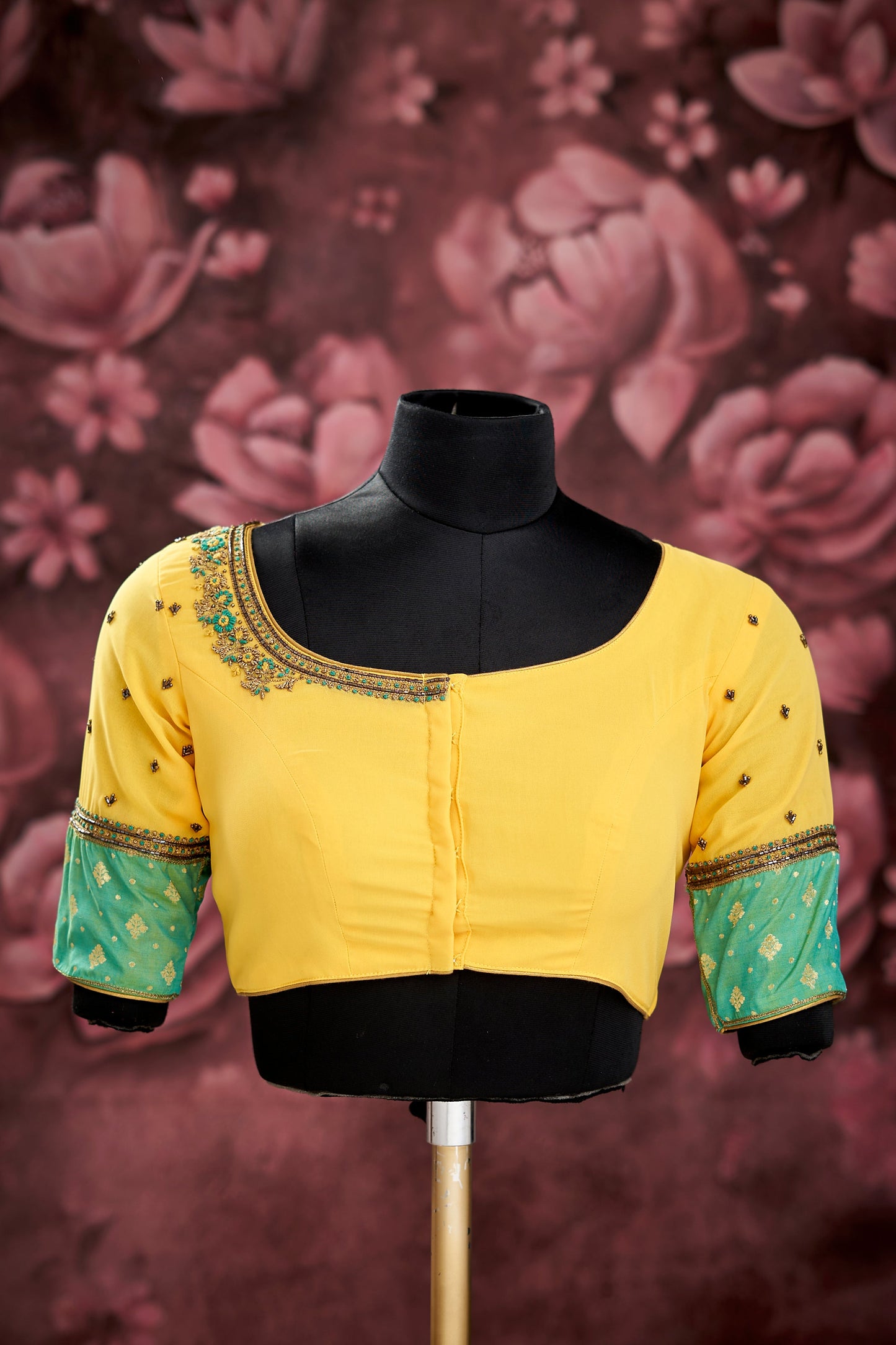 Yellow Unstitched fabric