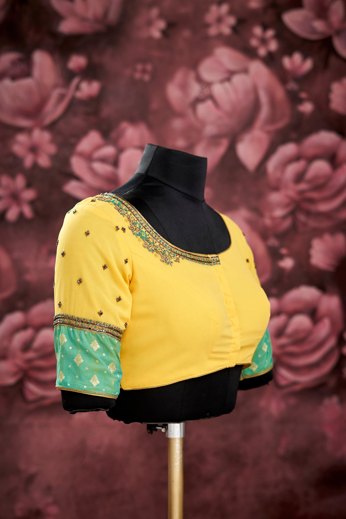 Yellow Unstitched fabric
