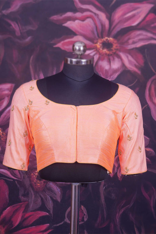 Peach Raw Silk