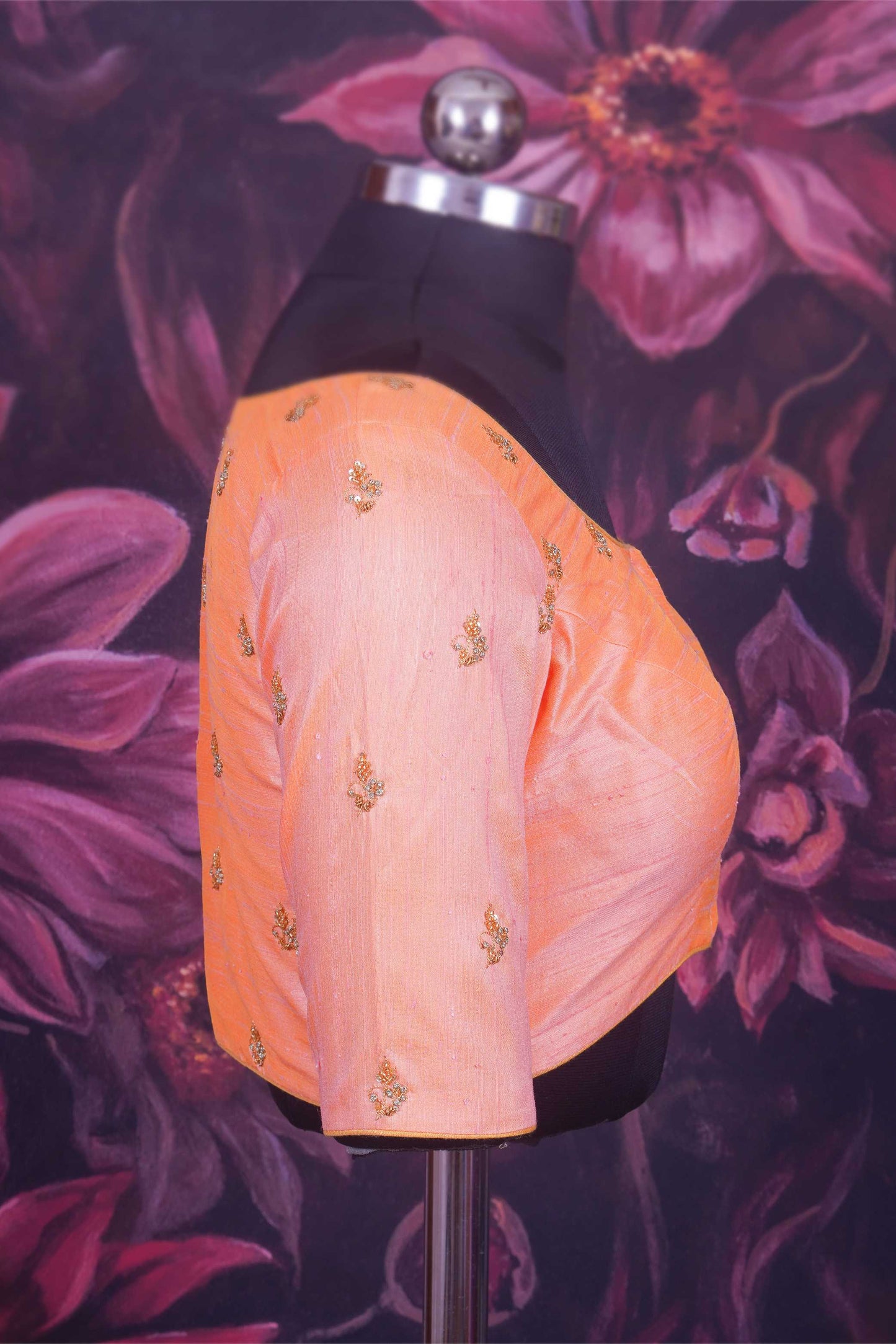 Peach Raw Silk