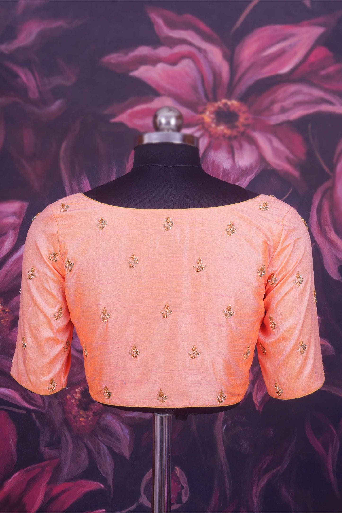 Peach Raw Silk
