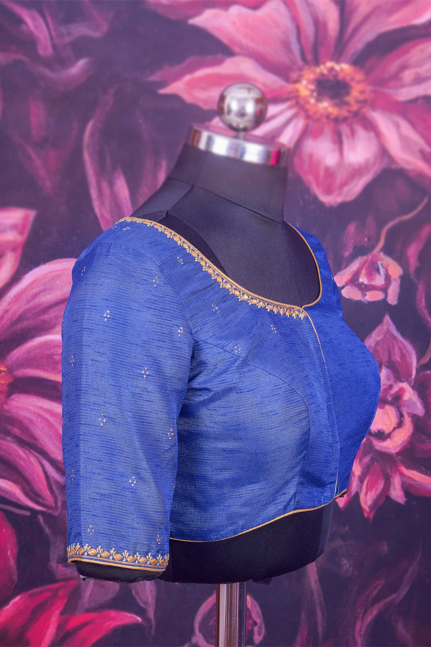 Royal Blue Raw Silk